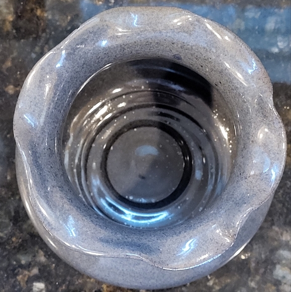 Nell Cole Graves Signed Blue Pansy Bowl 1992 Seagrive, North Carolina Pottery - Picture 9 of 12